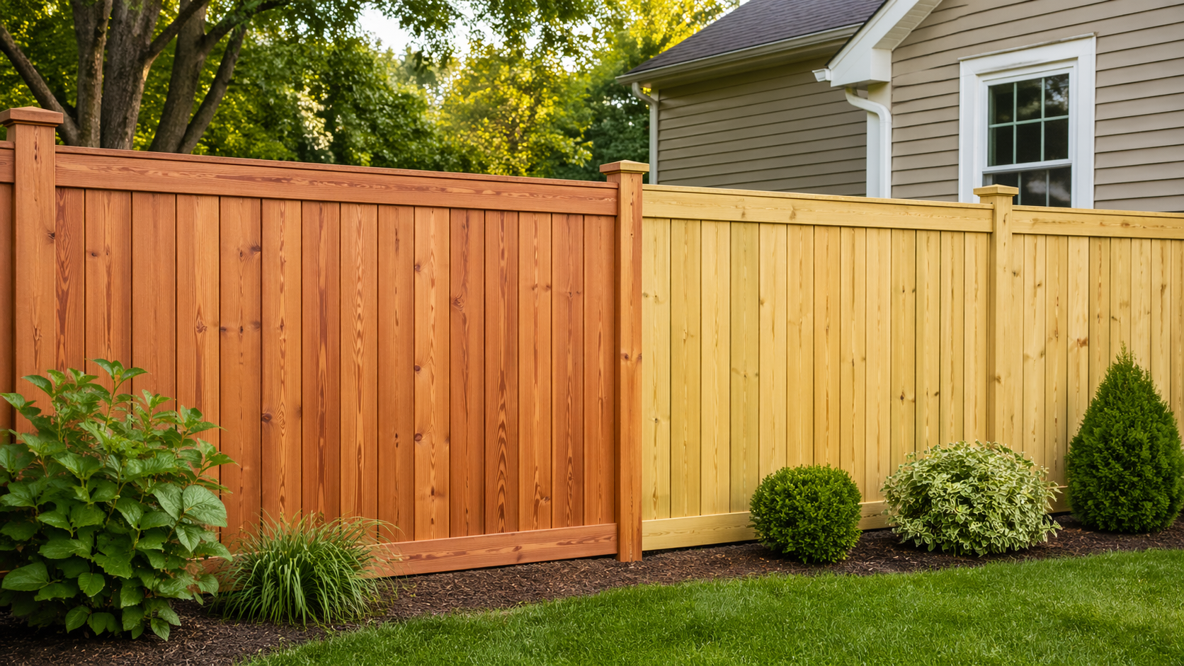 Blogs 5 Cedar and pine wood fence installation options at a home in Yorktown Heights, NY