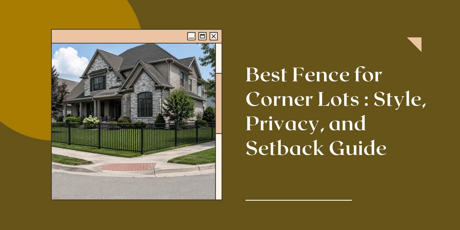 Blogs 4 Corner lot fence along two street-facing sides of a Westchester County home